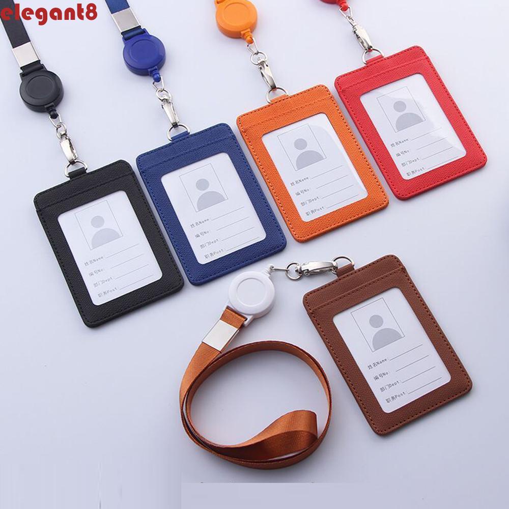 Dây Đeo Thẻ ID / Thẻ ID Thiết Kế Đơn Giản Chất Lượng Cao Có Thể Thu Gọn Kèm Dây Đeo Cổ Tiện Dụng Cho Trường Học / Văn Phòng