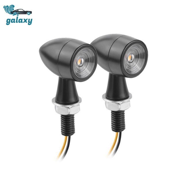 1 Cặp Đèn Led Xi Nhan Mini Chống Nước Chống Trầy Xước Bằng Nhôm Phong Cách Retro Cho Xe Mô Tô