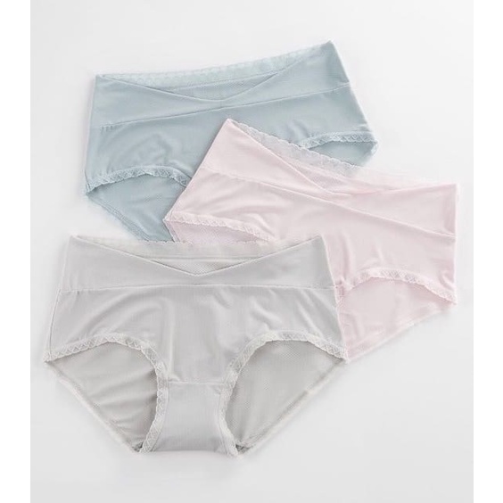 Quần Lót Bầu Và Sau Sinh Cạp Chéo Chất SU ĐÚC Thông Hơi Kháng Khuẩn Đồ Lót Chip Bà Bầu Bigsize HN1607 Honey Mommy