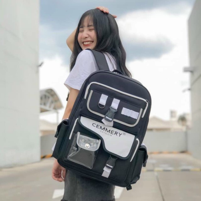 [HÀNG CAO CẤP] Balo Local Brand CEMMERY Phản Quang Và Hologram Đi Học, Đi Chơi Thời Trang Chống Nước