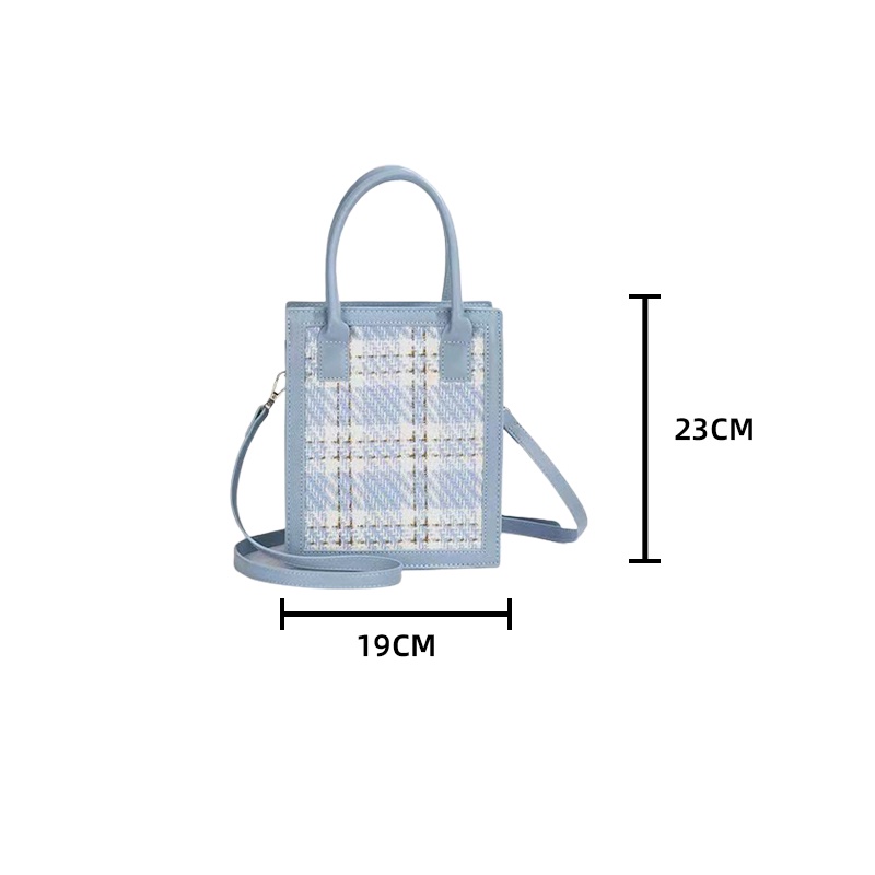 Túi tote vintage caro hàn quốc túi hộp đeo chéo mùa hè túi xách đơn giản đeo vai nữ