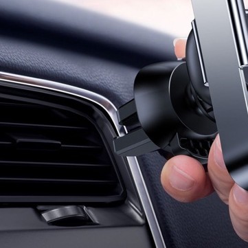 Đế giữ điện thoại dùng trên xe hơi Baseus Mini Electric Car Holder (Auto Smart Lock by Sensor, Air Vent Car Mount)