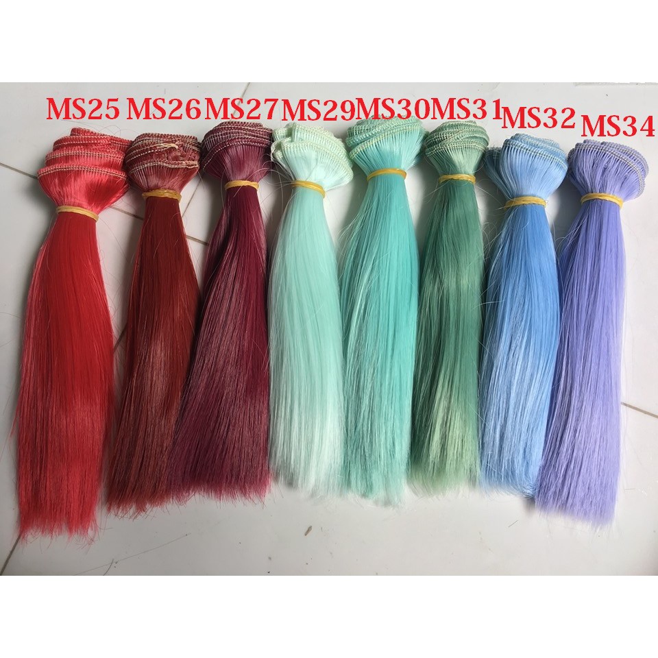 Tép tóc giả 15cm cho búp bê nhiều màu