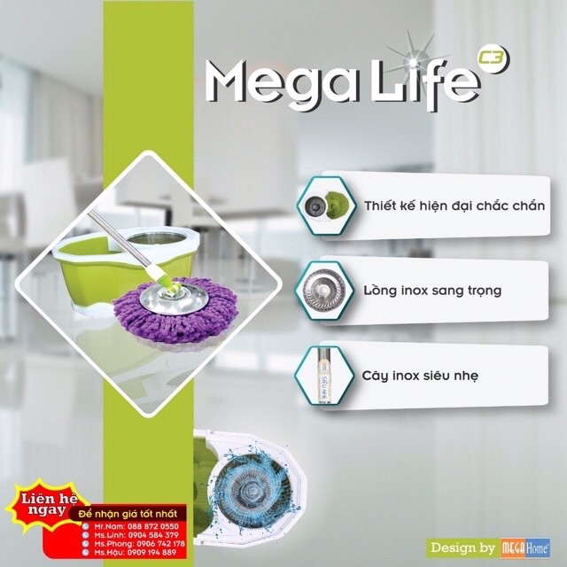 Bộ Lau nhà 360 Mega Life