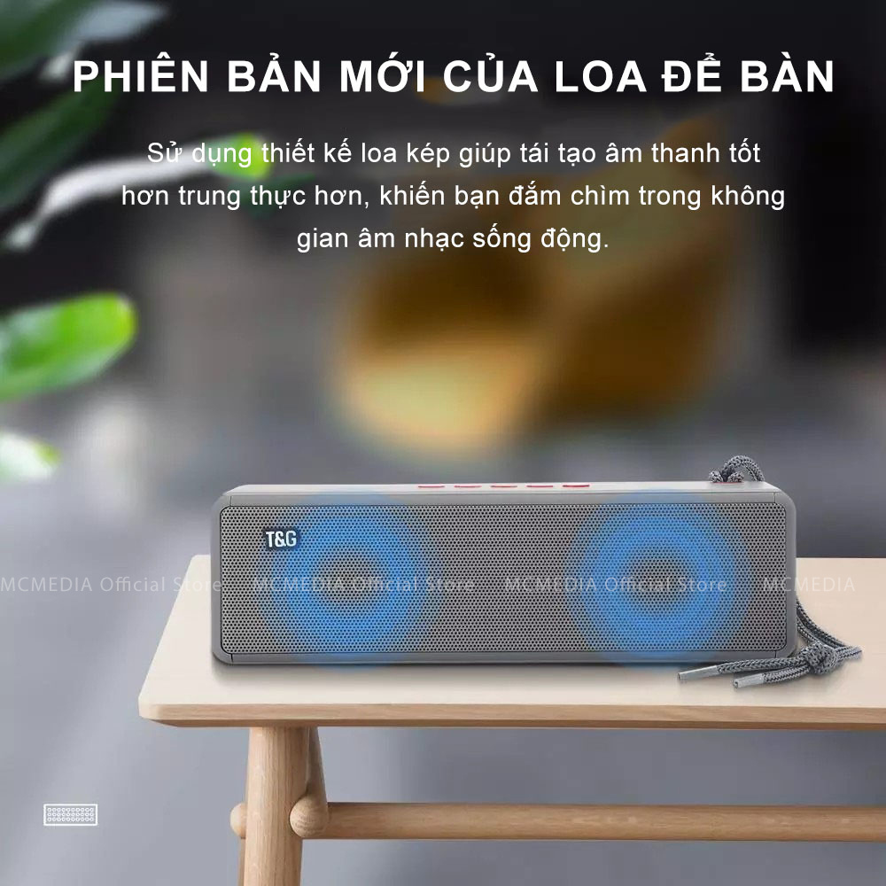 Loa Bluetooth Nghe Nhạc Hay Công Suất Lớn 10W Âm Thanh Siêu Trầm Extra Bass Pin Trâu Hỗ Trợ Bluetooth, Thẻ Nhớ, USB, AUX