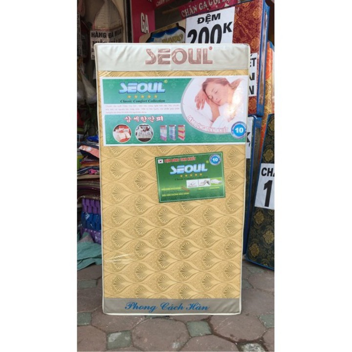 Đệm bông ép Seul Hàn Quốc không lún  1m5 x 1m9 x 7cm dày dặn đệm bông gấp [ Sale off 30% ]