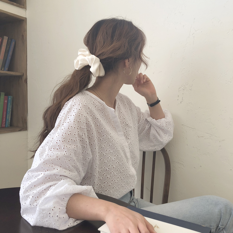 SUXI Áo Thun Nữ Dài Tay Cổ Tròn Thời Trang Hàn