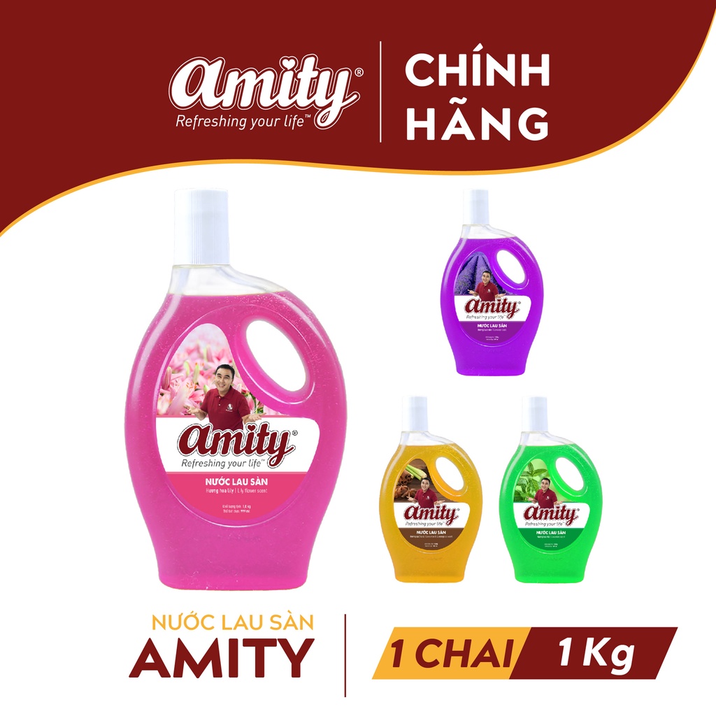 Nước lau sàn AMITY 1Kg Nhiều Mùi Hương
