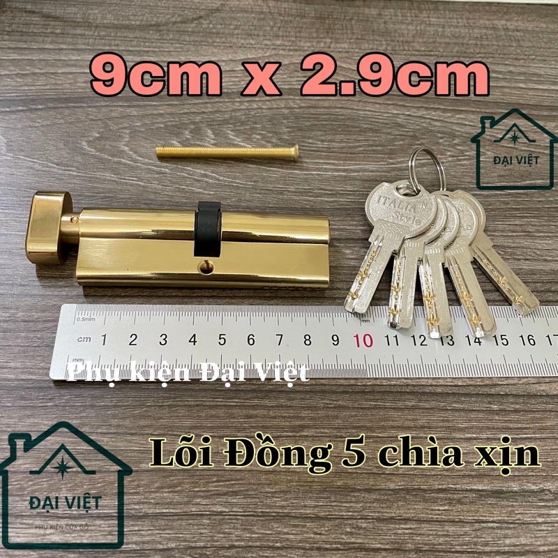 Ruột lõi Khoá cửa tay gạt, thay thế khi mất chìa, hỏng củ cho chủ nhà nhiều chìa hơn