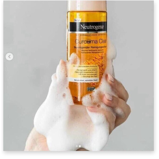 [Mã giảm giá] (AUTH PHÁP) NEUTROGENA CALME CURCUMA MOUSSE NETTOYANTE - SỮA RỬA MẶT TẠO BỌT TỪ TINH NGHệ 150ML