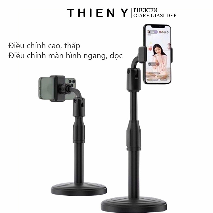 Giá Đỡ Điện Thoại Để Bàn, Livestream, Học Online, Quay Phim, Ghi Hình Có Thể Điều Chỉnh Độ Cao, Xoay 360 Độ