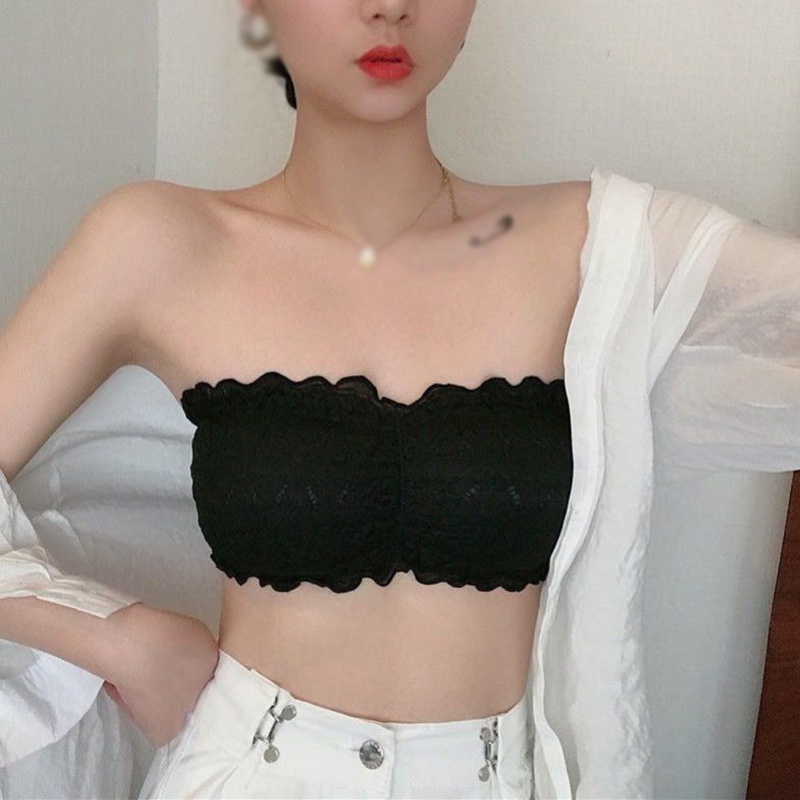 Áo Ống Không Dây Hở Lưng Phối Ren Quyến Rũ Dành Cho Nữ