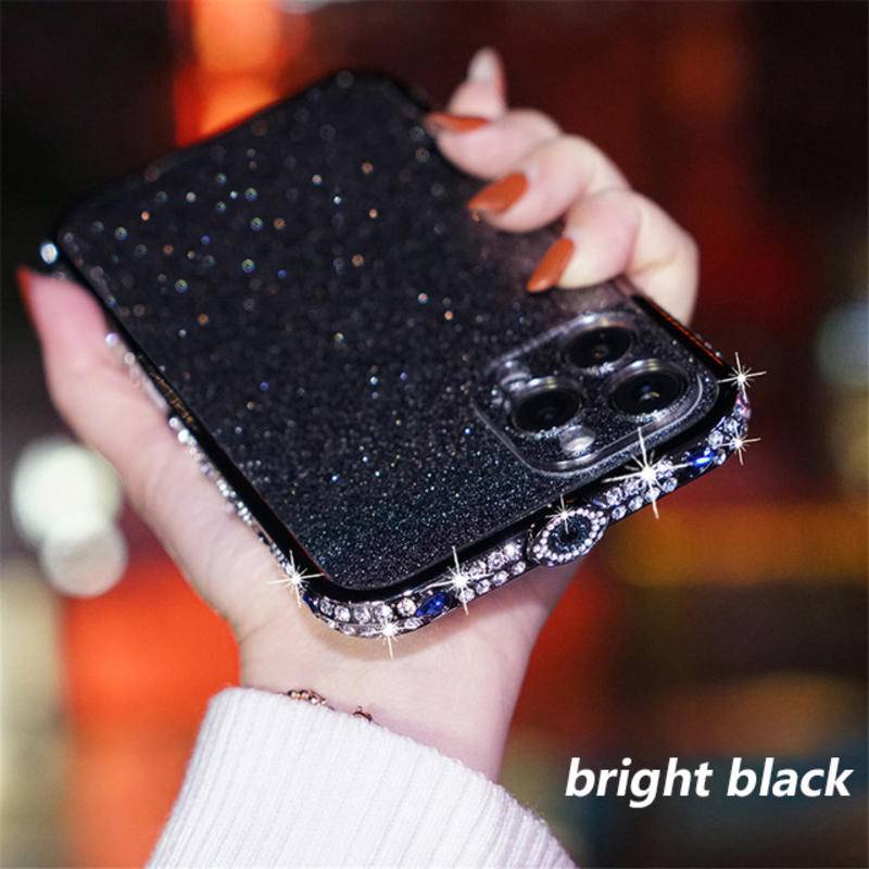 Ốp Điện Thoại Acrylic Trong Suốt Đính Đá Lấp Lánh Cho Iphone 13 12 11 Pro Max XS Max Xr X XS Etui