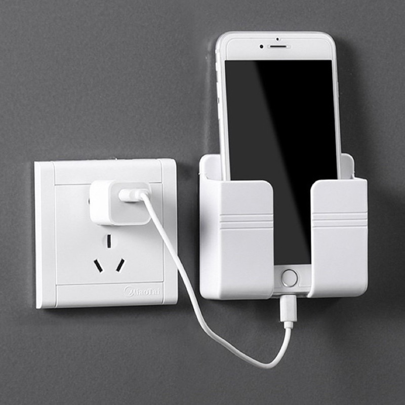 Kệ Dán Tường Treo Điện Thoại Sạc, Treo Remote Nhỏ Gọn Tiện Lợi