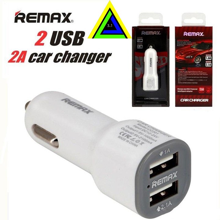 Tẩu Sạc Oto Xe Hơi  Chính Hãng Remax CC201 2 Cổng Usb - Remax CC201