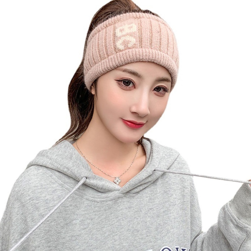 Mũ Beanie Dệt Kim Hở Chóp Thời Trang Mùa Đông Cho Nữ