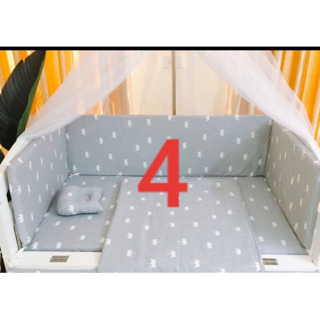 Ga chun bọc đệm cũi cho bé kt 62x100, dùng cho cũi 70x110, chất cotton Hàn Quốc đẹp