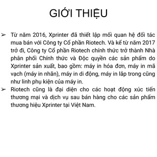 [RIOTECH XPRINTER XP-P101] Máy in nhiệt bluetooth (hóa đơn + mã vạch)
