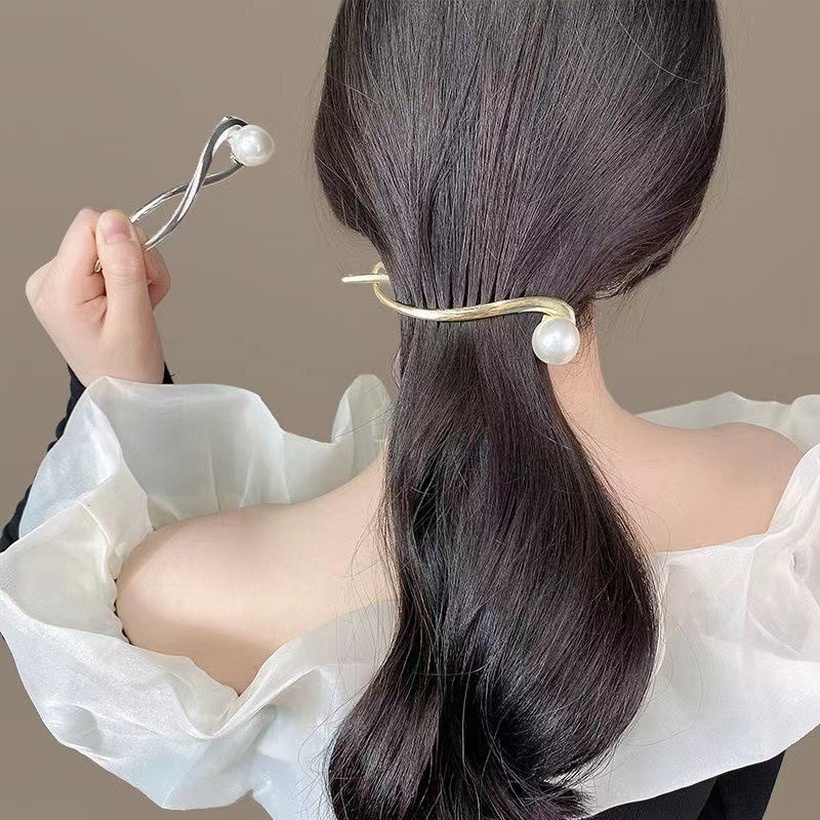 Kẹp Tóc Đính Ngọc Trai Nhân Tạo Thời Trang Hàn Quốc