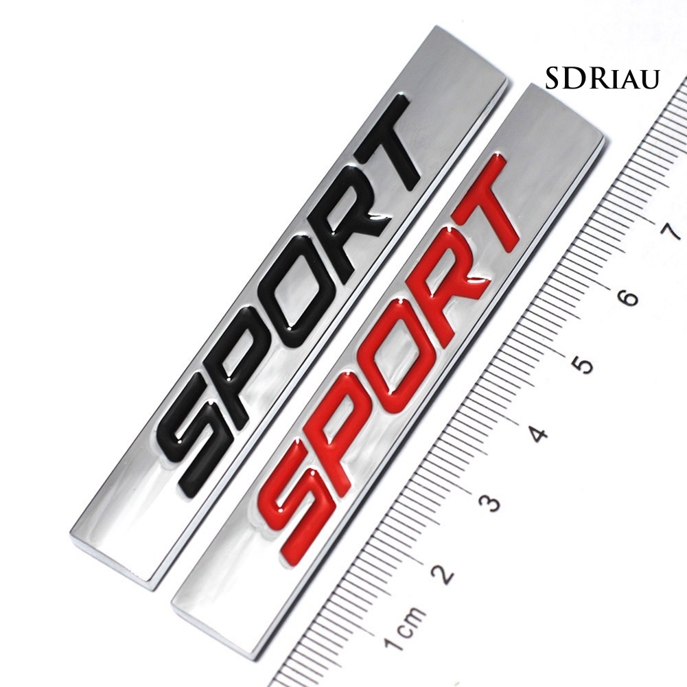 Miếng dán kim loại hình chữ Sport trang trí thân xe hơi