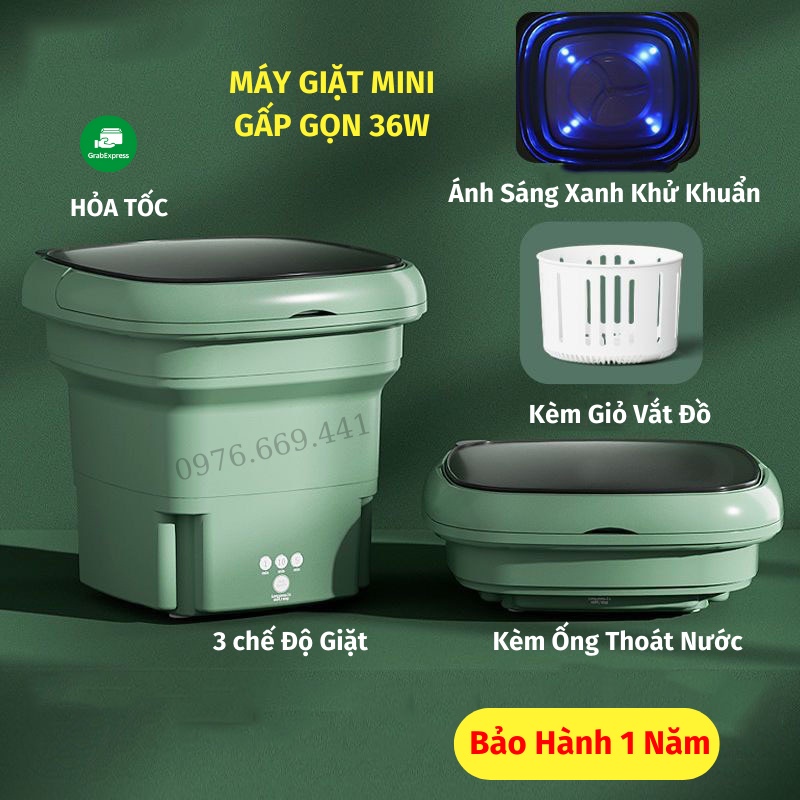 Máy Giặt Mini Tự Động Máy Giặt Mini Gấp Gọn Giặc Đồ Lót Vắt Khô Khử Khuẩn Bằng Ánh Sáng Xanh Gia Dụng Thông Minh ASA