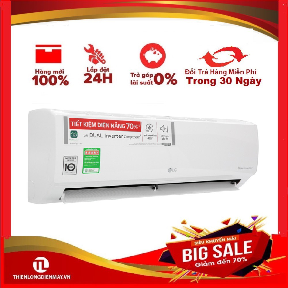 V10ENW1 MIỄN PHÍ CÔNG LẮP ĐẶT - Máy Lạnh LG Inverter 1.0 HP V10ENW1 (SHOP CHỈ BÁN HÀNG TRONG TP HỒ CHÍ MINH)