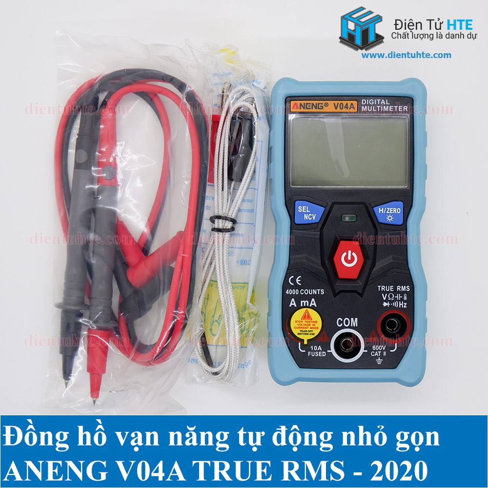 Đồng hồ đo tự động ANENG V04A True RMS Version 2020 kèm bộ que đo đa năng [HTE Quy Nhơn CN2]