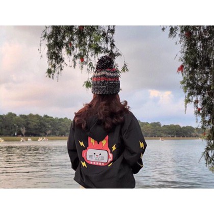 Áo Khoác Dù Unisex Hình Chuột Điện Free Size 70Kg Ảnh Thật AK02 | BigBuy360 - bigbuy360.vn