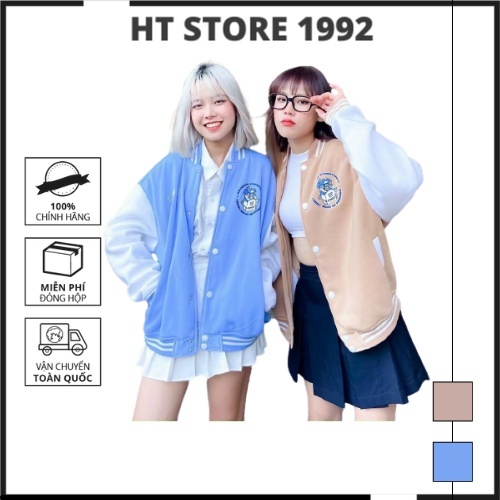 Áo khoác Bomber unisex chất vải nỉ dày mịn xịn xò lên form đẹp. Áo khoác bomber nam nữ mặc đều đẹp - K106 HT