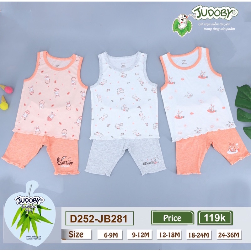 Bộ quần áo ba lỗ Bé Gái Judoby JB281 (Sz 9-36M)