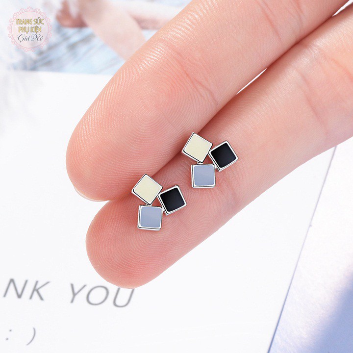 Bông tai thời trang Hàn nhỏ xinh, bạc ý S925 -HT230