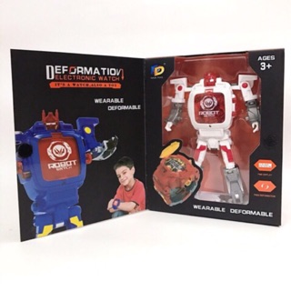 Đồng hồ điện tử trẻ em Robot biến đồ chơi Siêu nhân 2in1