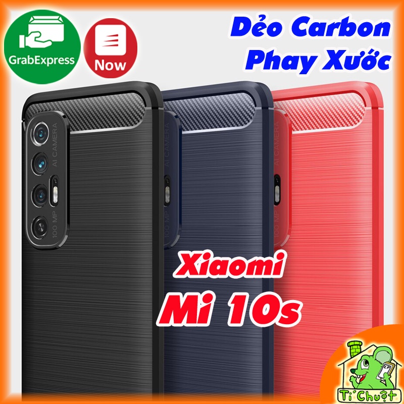 [Ảnh Thật] Ốp Lưng Xiaomi Mi 10S Dẻo Carbon Phay Xước Chống Sốc