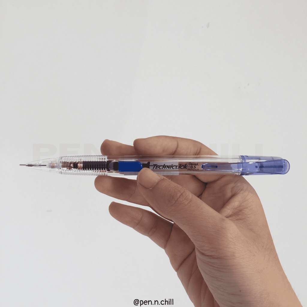 Bút Chì Kim Bấm Thân Giữa Pentel Techniclick Nhật Bản Cỡ Ngòi 0.5mm