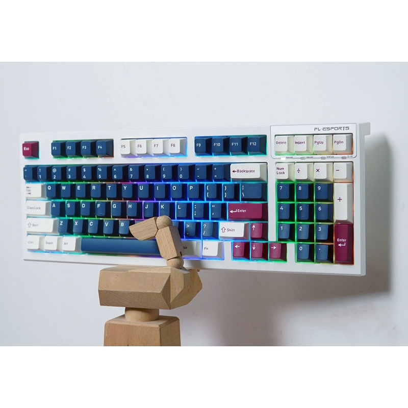 Bàn phím cơ FL980 V2 Mạch Xuôi 3 chế độ Bluetooth, USB 2.4  - Hàng Chính Hãng