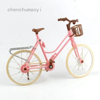Mô Hình Xe Đạp Màu Hồng Dễ Thương Cho Búp Bê