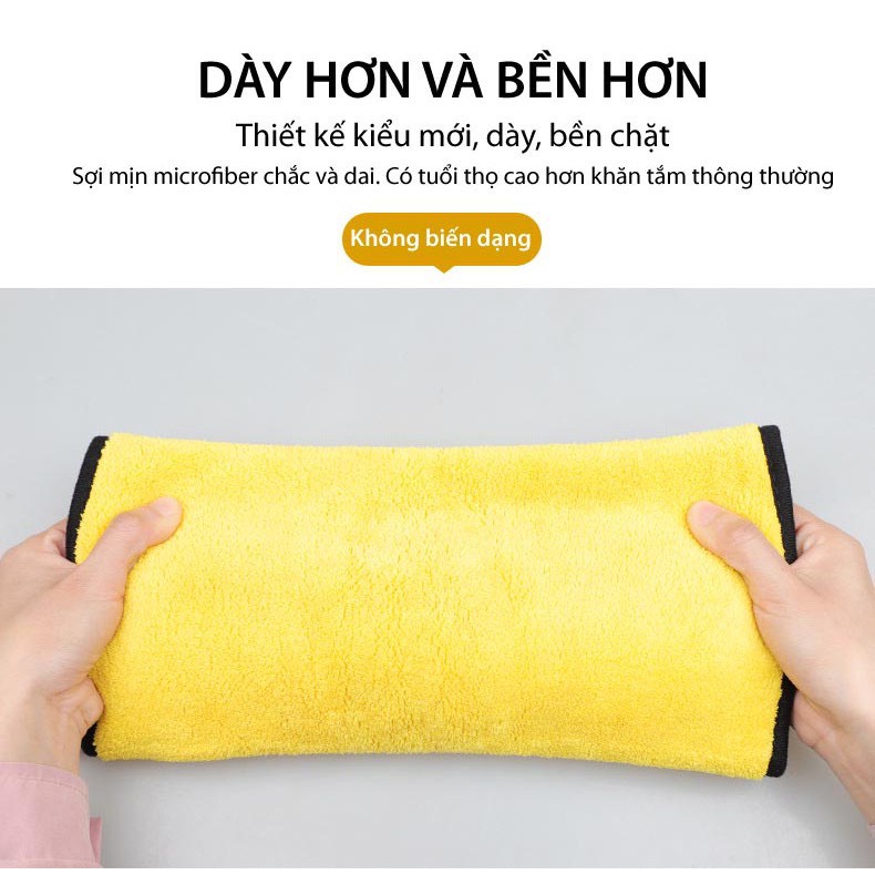 Khăn Lau Xe Ô tô, Khăn Lau Nội Thất Ngoại Thất Ô Tô -  Màu Vàng