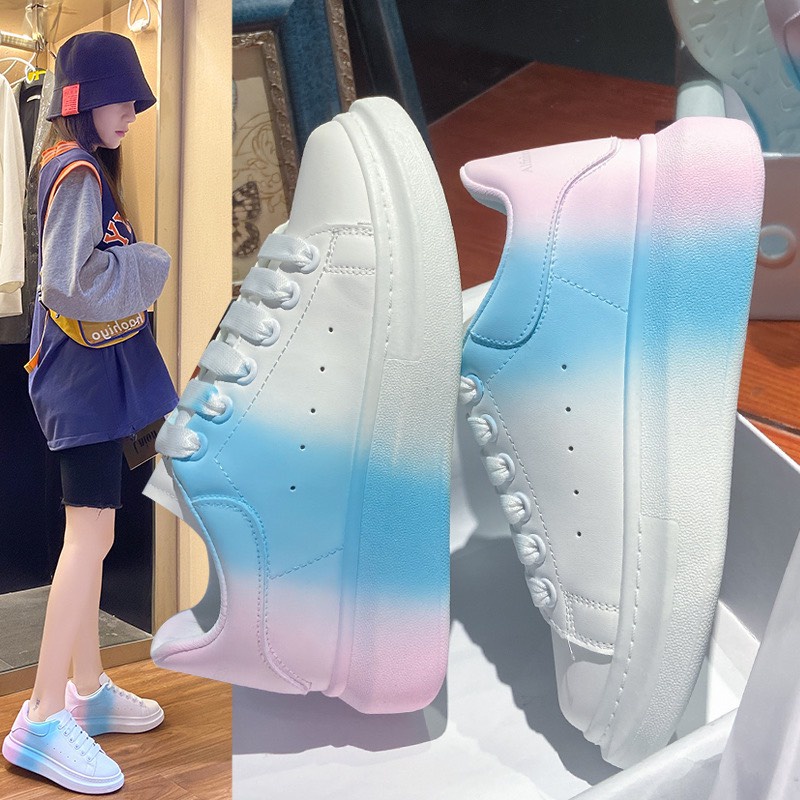Giày thể thao nữ ulzzang dáng M.C gót màu tăng chiều cao 4-5cm