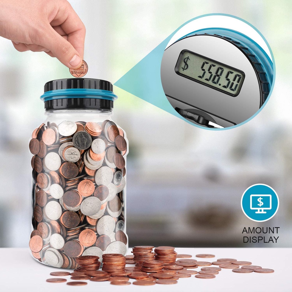 Ống Heo Tiết Kiệm Điện Tử Dung Tích 1.8L Có Màn Hình LCD Tiện Dụng Cho Người Lớn Và Trẻ Em