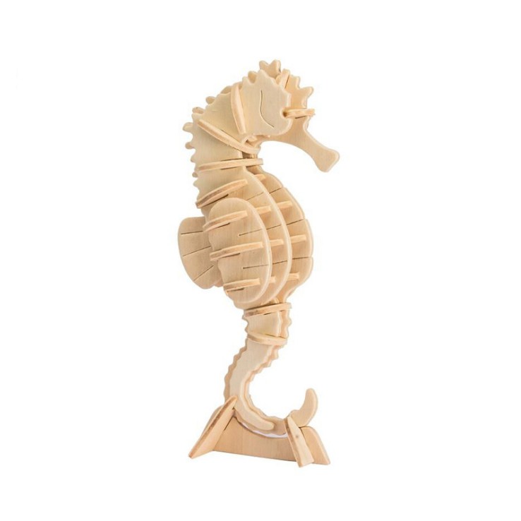 Đồ chơi lắp ráp gỗ 3D Mô hình Con Cá Ngựa JP277