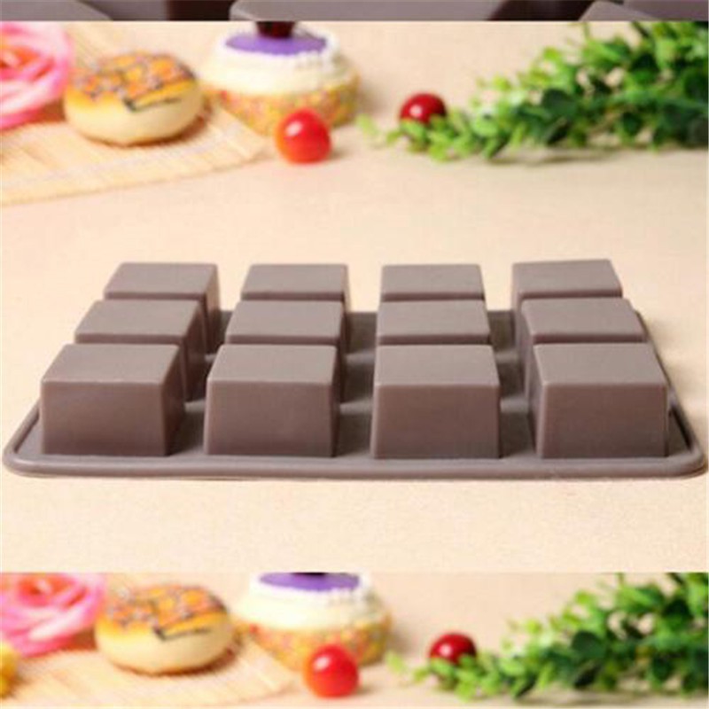 Khuôn Làm Bánh / Sô Cô La / Xà Phòng Hình Vuông Bằng Silicone DIY