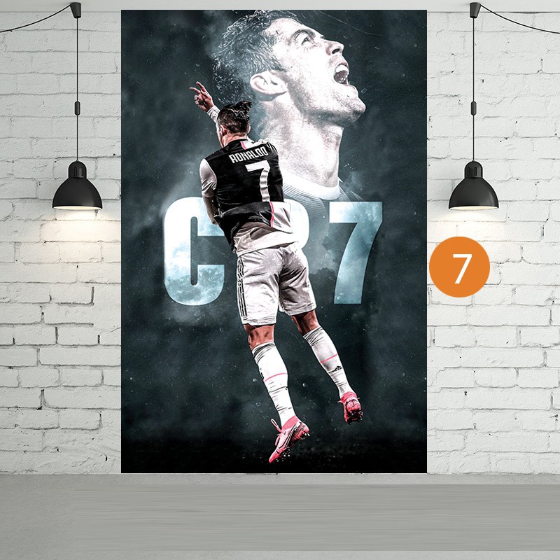 Decal dán tường chống thấm hình Ronaldo CR7 CTSPORT