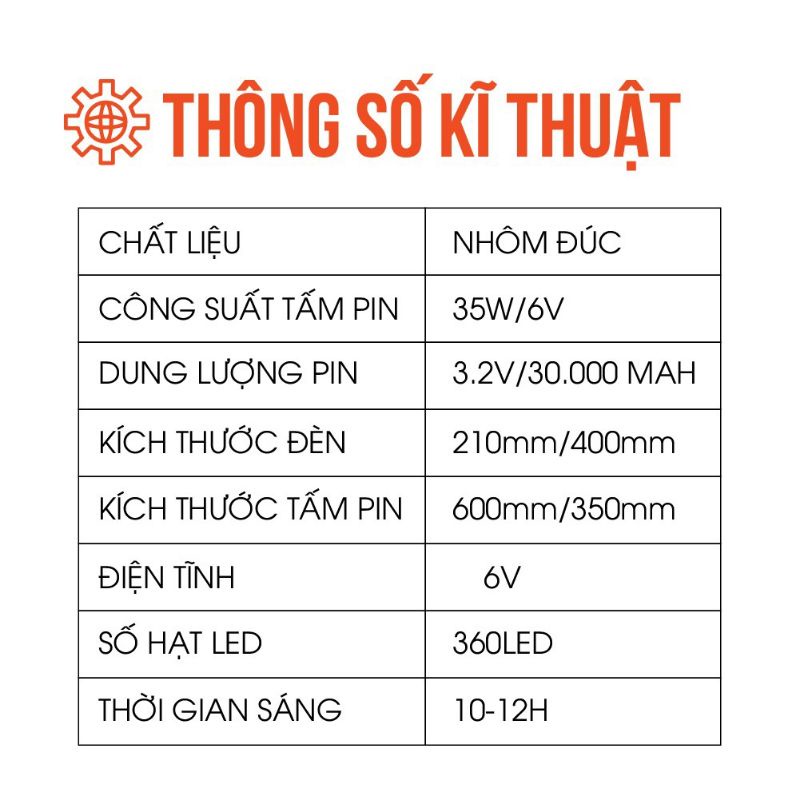 Đèn pha led năng lượng mặt trời 200w 4 khoang siêu sáng