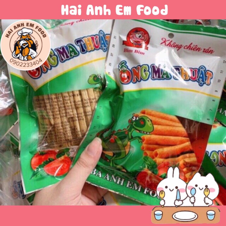 Gói snack ống ma thuật giòn ngon vị tuổi thơ
