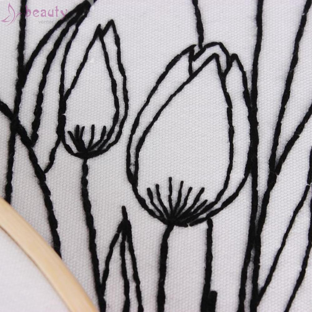 Embroidery Kit Handicraft lovers Adults Lady Wife Handmade Set DIY Sketch Girl Flower For Starter High Quality