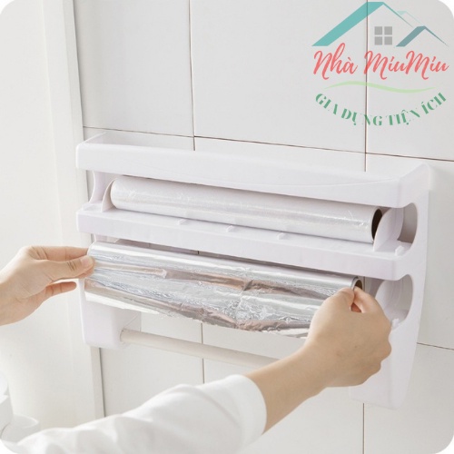 Kệ dụng cụ cắt màng bọc thực phẩm đa năng