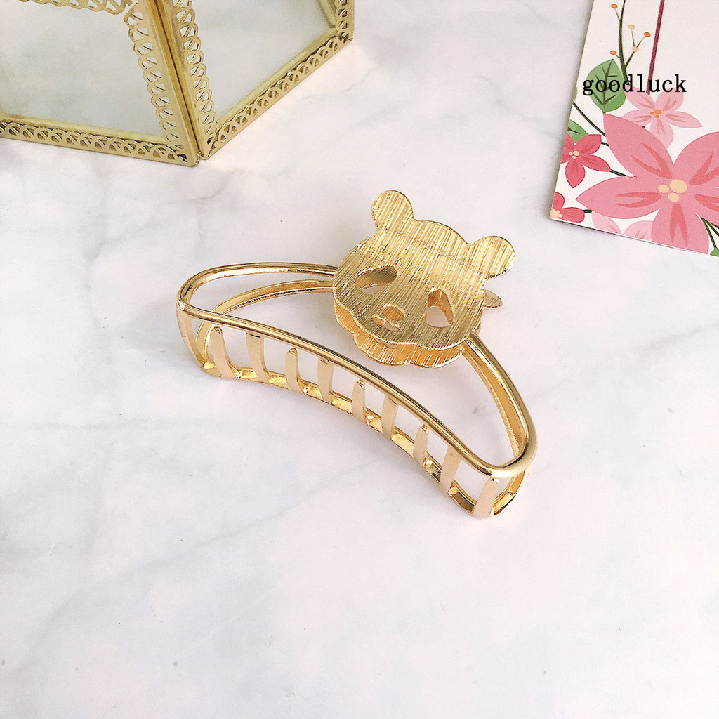 Kẹp Tóc Hợp Kim Màu Trơn Chống Trượt Cho Nữ