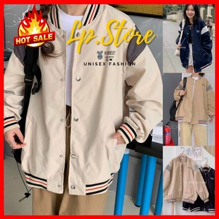Áo Khoác Dù Nam Nữ Unisex - Áo Khoác Jacket Bombers FOREST 2 Màu Có Form Rộng XL - LP.STORE ( kèm ảnh thật )