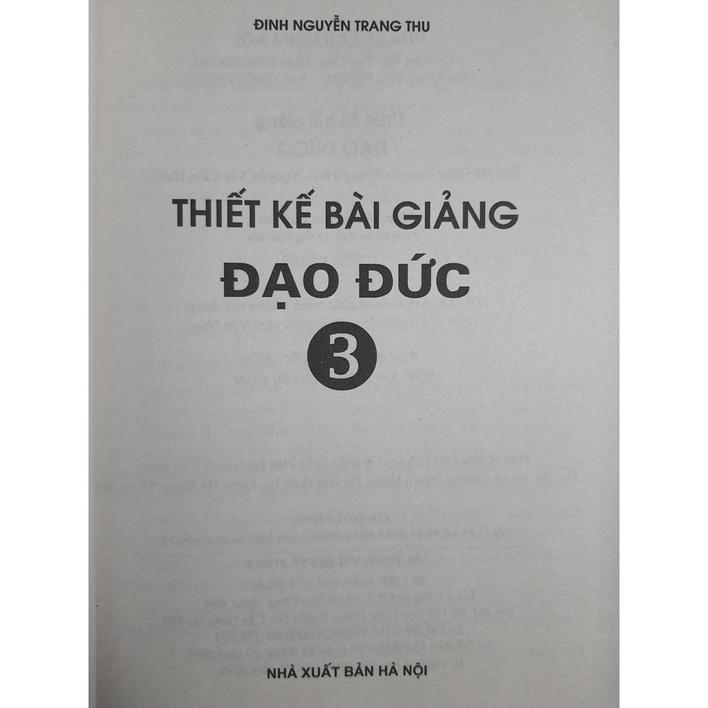 Sách - Thiết kế bài giảng Đạo Đức 3