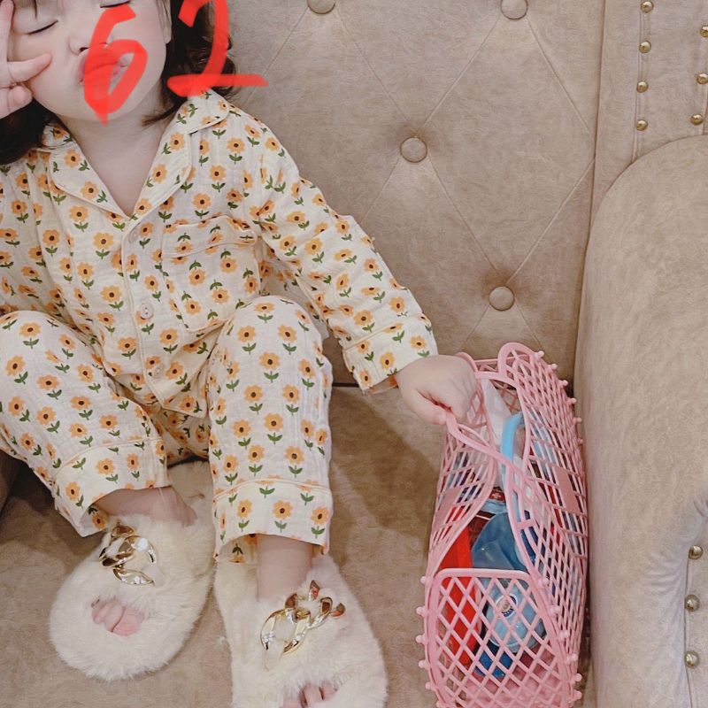 Bộ pijama  đũi xốp loại 1 size đại cho bé